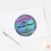 Zelfgemaakte zeep rustieke land krans zeemeermin m ronde sticker (Envelop)