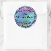 Zelfgemaakte zeep rustieke land krans zeemeermin m ronde sticker (Tas)