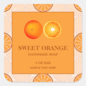 Zelfgemaakte zeep Sinaasappel geurlabel Sticker (Voorkant)