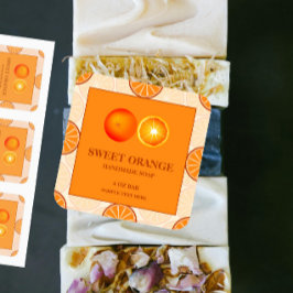 Zelfgemaakte zeep Sinaasappel geurlabel Sticker