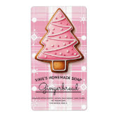 Zelfgemaakte Zeep Zakelijke Koekjes Kerstlabel Etiket (Voorkant)