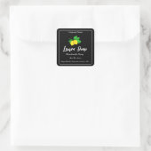 Zelfgemaakte zeep zwart label Sticker (Tas)