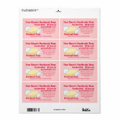 Zelfgemaakte zeepetiketten op maat Sjabloon Etiket (Full Sheet)