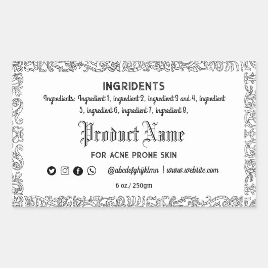  zelfgemaakte zeeplabel rechthoek rechthoekige sticker (Voorkant)