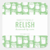 Zelfgemaakte Zoete Augurk Relish Sticker (Voorkant)