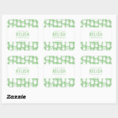 Zelfgemaakte Zoete Augurkenrelish Sticker (Vel)