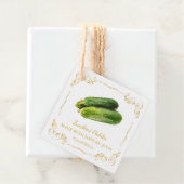 Zelfgemaakte Zucchini Pickle Square Hang Label (In situ)