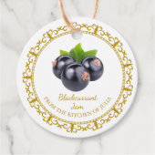 zelfgemaakte zwarte bessen Jam Hang Label (Voorkant)