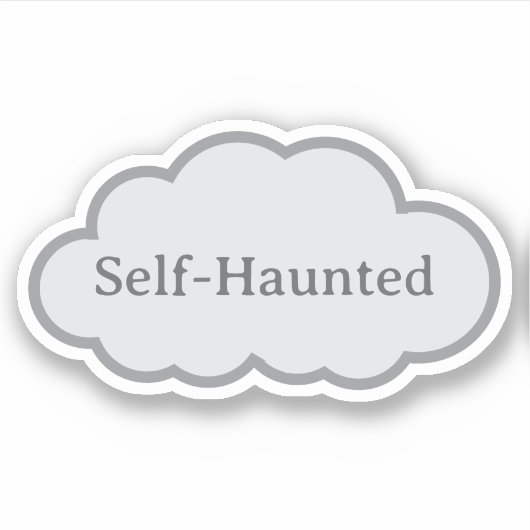 Zelfgeteisterd - Herkenbare Cloud Sticker (Voorkant)
