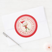 zelfgeteste Santa Goedgekeurde Noordpool Ronde Sticker (Envelop)