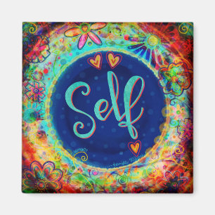 Zelfharten bloemrijke kleurrijke inspiratie magneet