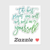 Zelfhulpcitaten, Projecteer je inspirerend gezegde Sticker (Vel)