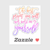 Zelfhulpcitaten, Projecteer je inspirerend gezegde Sticker (Vel)