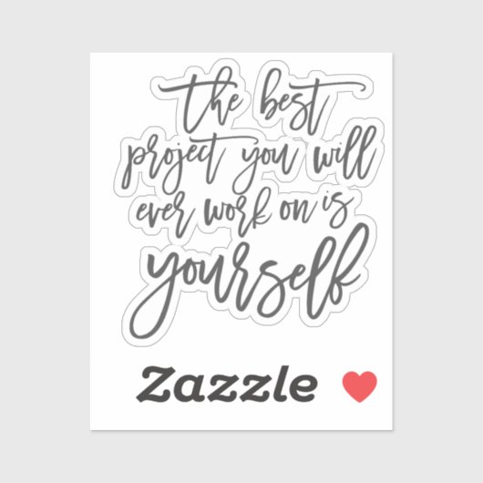 Zelfhulpcitaten, Projecteer je inspirerend gezegde Sticker (Vel)