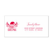 Zelfinkend Kerst-adresstempel Zelfinktende Stempel (Design)