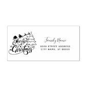 Zelfinkend rendier vakantie retouradres stempel (Design)