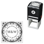 Zelfinkend stempel met retouradres Lemons & Bows (In situ)