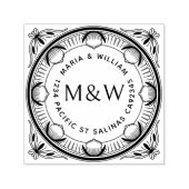 Zelfinkend stempel met retouradres Lemons & Bows (Design)