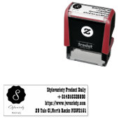 Zelfinkend stempel voor logo- en bedrijfsgegevens (In situ)