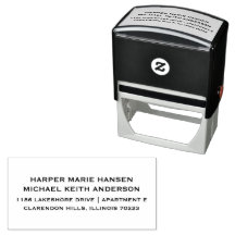 Zelfinkend stempel voor retouradres voor koppels