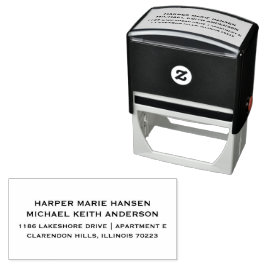 Zelfinkend stempel voor retouradres voor koppels