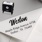 Zelfinkende adresstempel in minimalistische modern zelfinktende stempel