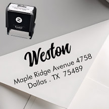 Zelfinkende adresstempel in minimalistische modern