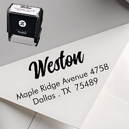 Zelfinkende adresstempel in minimalistische modern  zelfinktende stempel