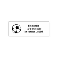 Zelfinkende retouradresstempels met voetbal logo