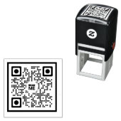 Zelfinkende rubberen stempel met QR-code voor soci (In situ)