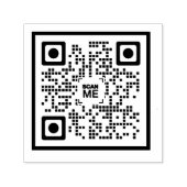 Zelfinkende rubberen stempel met QR-code voor soci (Design)