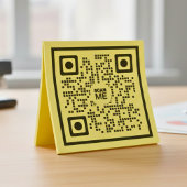 Zelfinkende rubberen stempel met QR-code voor soci