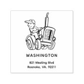 Zelfinkende rubberen stempel Tractor (Design)