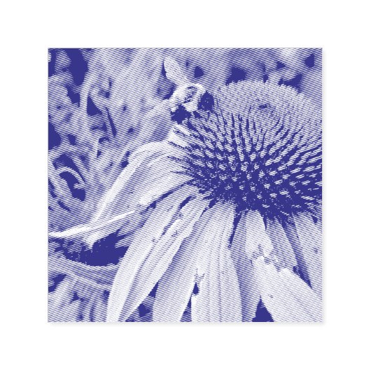 Zelfinkende rubberen stempel van Bij en Echinacea (Design)