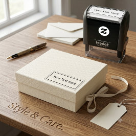 Zelfinkende stempel met één regel aangepaste tekst