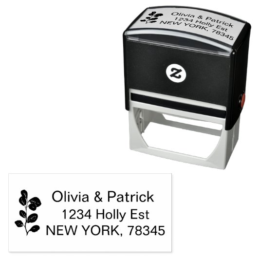 Zelfinkende stempel met eenvoudig ontwerp van euca (In situ)