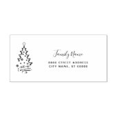 Zelfinkende stempel met kerstboom retouradres (Design)
