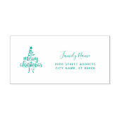 Zelfinkende stempel met kerstboom retouradres (Design)
