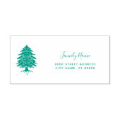 Zelfinkende stempel met kerstboom retouradres (Design)