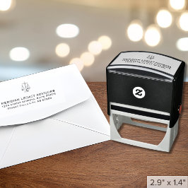 Zelfinkende stempel met logo van de weegschaal van