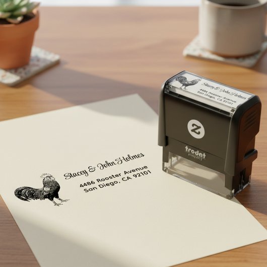 Zelfinkende stempel met retouradres Haan