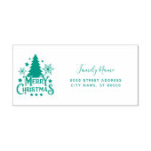 Zelfinkende stempel met retouradres Kerstboom (Design)