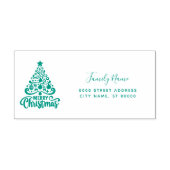 Zelfinkende stempel met retouradres Kerstboom (Design)