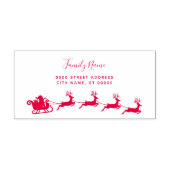 Zelfinkende stempel met retouradres Kerstman slee (Design)