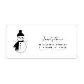 Zelfinkende stempel met retouradres sneeuwman (Design)