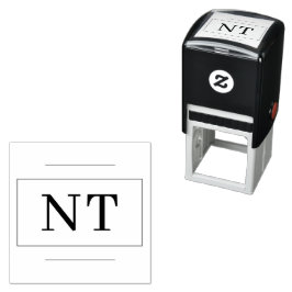 Zelfinkende stempel met tweeletterig monogram en r