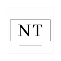 Zelfinkende stempel met tweeletterig monogram en r