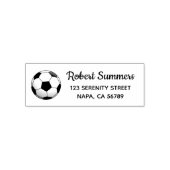 Zelfinkende stempel met voetbal adres (Design)