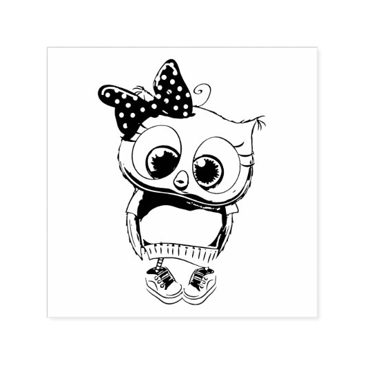 Zelfinkende stempel van de uil (Design)