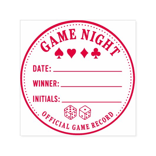 Zelfinkende Stempel voor Spelavond Scoreoverzicht (Design)